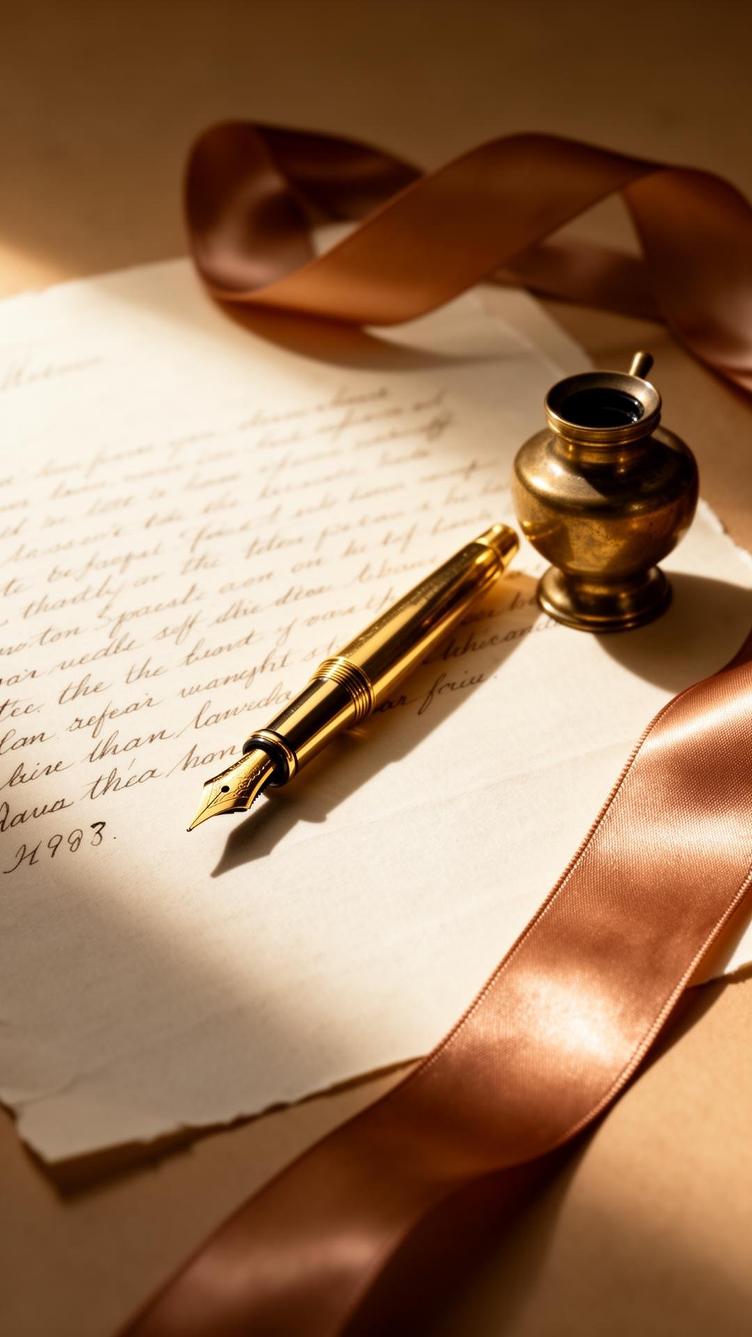 Pen and letter still life